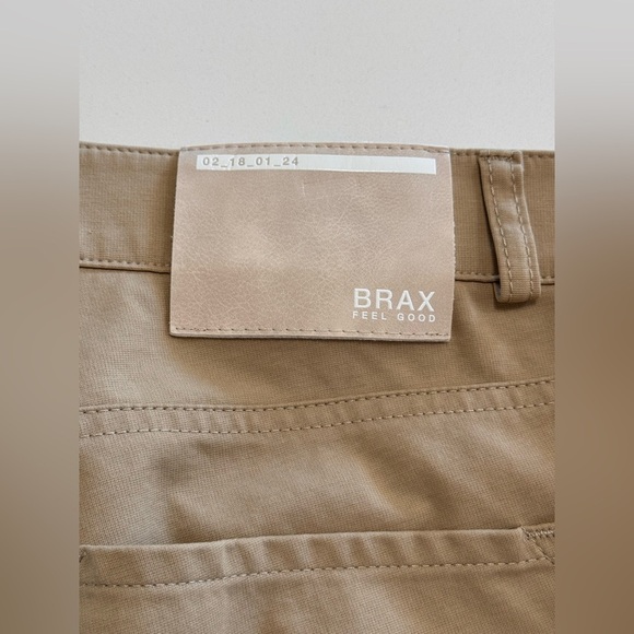 Brax Style CHUCK Men’s Five Pocket Golf Pants Size 34X29 Hi Flex Jersey Tan - Picture 9 of 13